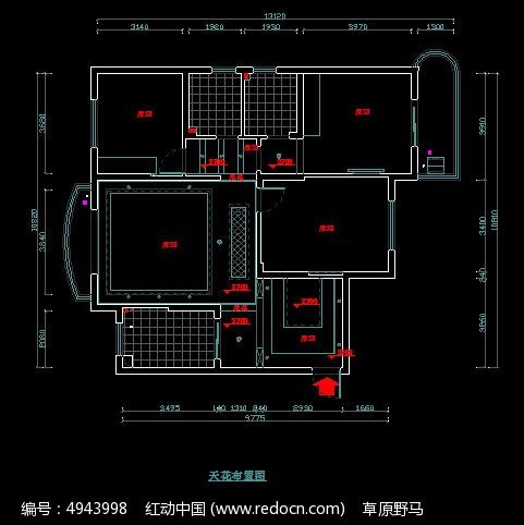 平面设计cad吊顶图纸