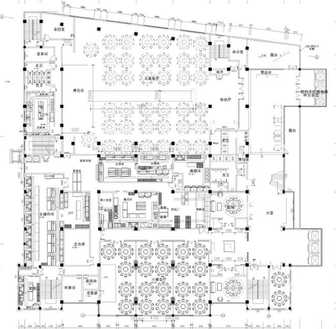 饭店包厢平面设计图