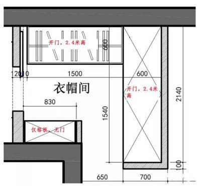 衣帽间平面设计难点分析