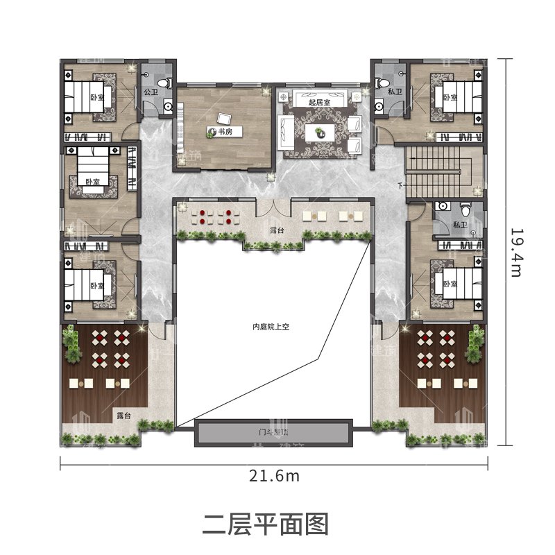 现代四合院平面设计图