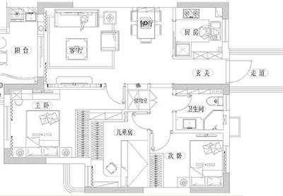 客厅平面设计案例图大全