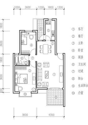 长条形别墅装修平面设计