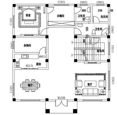 农村室内格局平面设计