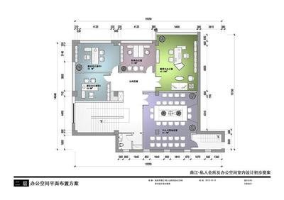 狭长会所平面设计图片