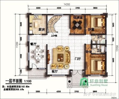 复式客厅平面设计图