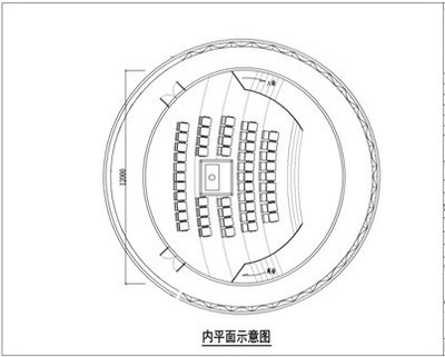 圆形t台平面设计图