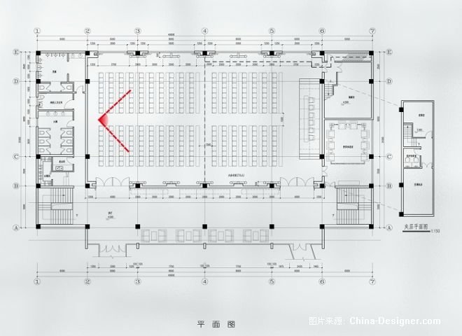 平面设计多功能会议室图片