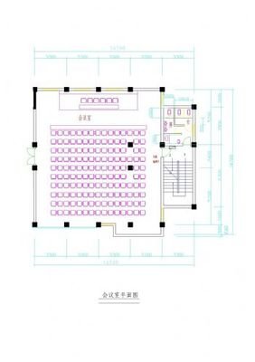 平面设计多功能会议室图片