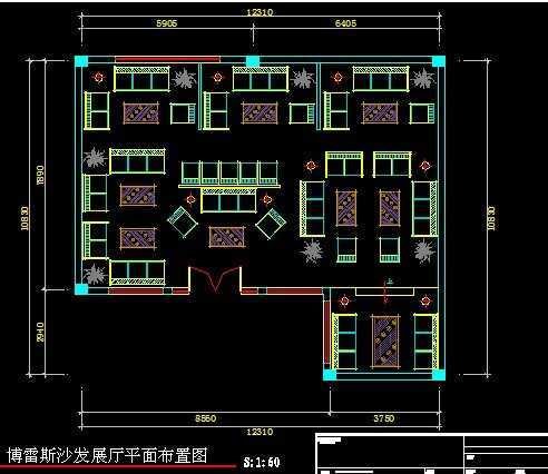 沙发店面平面设计图片