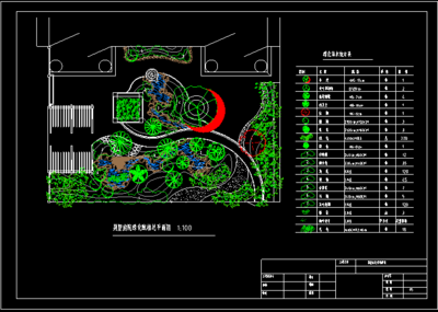 草坪平面设计图cad