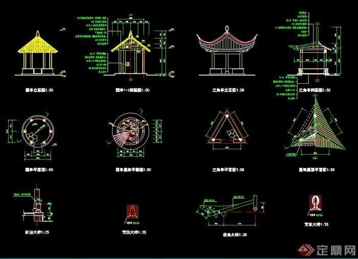 法式亭子平面设计效果图