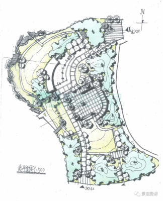 景观平面设计彩铅图纸