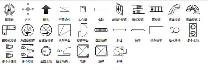 平面设计图各个符号