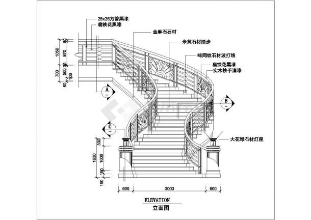 豪宅楼梯平面设计图片大全