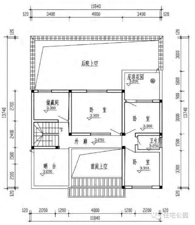 东北四间瓦房平面设计