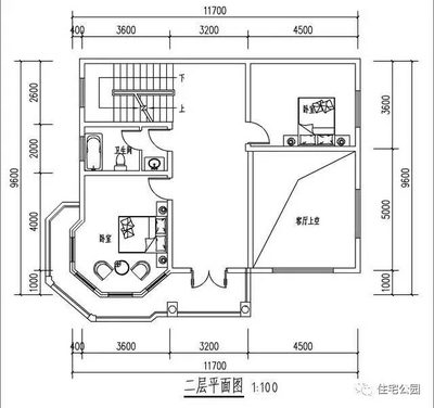 弧形卧室平面设计图