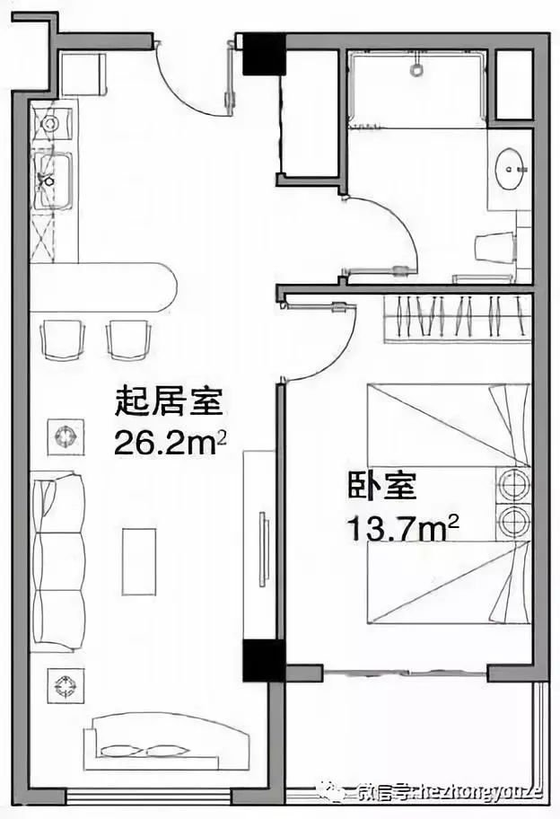 弧形卧室平面设计图